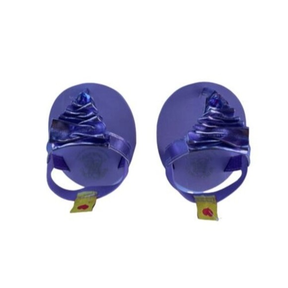 Build A Bear Teddy Blue Peace Sign Plush Animal  Party Dress And Sandals Retired - Picture 4 of 7